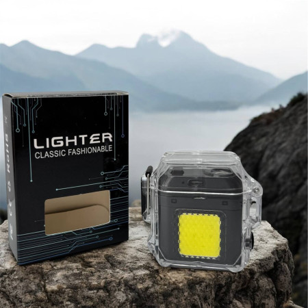 Багатофункціональна USB-запальничка з ліхтариком Lighter Classic Fashionable Колір: чорний