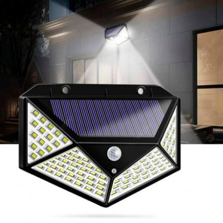 Вуличний ліхтар на сонячній батареї із датчиком руху Solar Wall Lamp, 100 LED