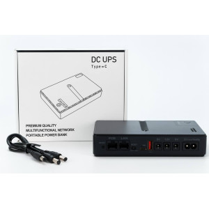 Резервный источник бесперебойного питания (ИБП) DC 1018L UPS Type-C — мини ИБП для роутера, камер и сетевого оборудования
