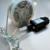 Світлодіодна гірлянда нитка-роса 60 м, 500 LED, 220V, 1 режим, IP65, прозорий силіконовий провід, колір свічення RGB