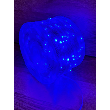 Світлодіодна гірлянда нитка-роса 100 м, 1000 LED, 220V, 1 режим, IP65, прозорий силіконовий провід, колір свічення синій
