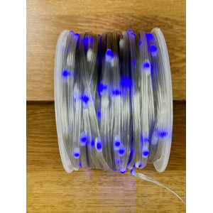 Светодиодная гирлянда нить-роса 100 м, 1000 LED, 220V, 1 режим, IP65, прозрачный силиконовый провод, цвет свечения синий . Photo 2