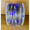 Світлодіодна гірлянда нитка-роса 100 м, 1000 LED, 220V, 1 режим, IP65, прозорий силіконовий провід, колір свічення синій