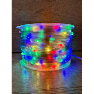 Світлодіодна гірлянда нитка-роса 100 м, 1000 LED, 220V, 1 режим, IP65, прозорий силіконовий провід, колір свічення RGB