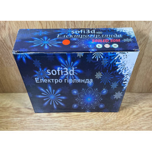 Светодиодная гирлянда нить 50 м, 500 LED, 220V, 1 режим, IP65, белый каучуковый провод, цвет свечения красный. Photo 2