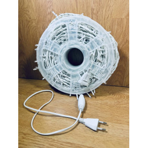 Світлодіодна гірлянда нитка 50 м, 500 LED, 220V, 1 режим, IP65, білий каучуковий провід, колір свічення синій . Photo 3