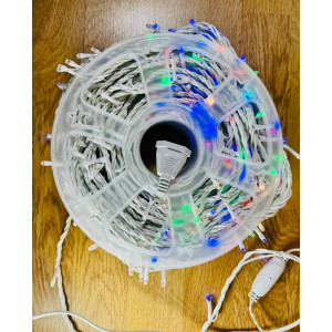 Світлодіодна гірлянда нитка 50 м, 500 LED, 220V, 1 режим, IP65, білий каучуковий провід, колір свічення rgb. Photo 3