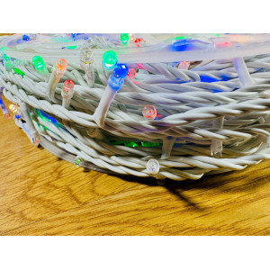 Світлодіодна гірлянда нитка 50 м, 500 LED, 220V, 1 режим, IP65, білий каучуковий провід, колір свічення rgb. Photo 2