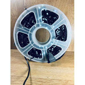 Светодиодная гирлянда нить 50 м, 500 LED, 220V, 1 режим, IP65, черный каучуковый провод,  цвет свечения Холодный белый. Photo 3