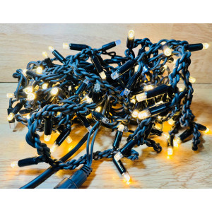 Уличная светодиодная гирлянда «Бахрома» Icicle 10 м, 200 LED, теплый белый свет, черный провод. Photo 2