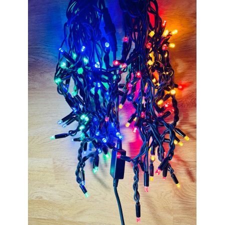 Вулична світлодіодна гірлянда «Бахрома» Icicle 10 м, 200 LED, RGB, чорний провід