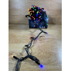 Светодиодная гирлянда нить 10 м, 100 LED, 220V, 1 режим, IP65, черный каучуковый провод, цвет свечения RGB