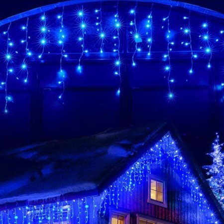 Вулична світлодіодна гірлянда "Icicle" Бахрома, 5 метрів 120 діодів, світло синє