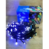 Світлодіодна гірлянда нитка 11 м 200 LED, 220V, 8 режимів, IP65, чорний каучуковий провід, колір свічення білий