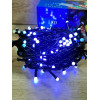 Світлодіодна гірлянда нитка 11 м 200 LED, 220V, 8 режимів, IP65, чорний каучуковий провід, колір свічення білий