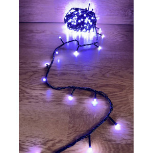Світлодіодна гірлянда нитка 11 м 200 LED, 220V, 8 режимів, IP65, чорний каучуковий провід, колір свічення білий. Photo 2