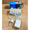 Світлодіодна гірлянда нитка 4.5 м 100 LED, 220V, 8 режимів, IP65, білий каучуковий провід, колір свічення білий