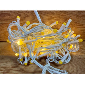 Світлодіодна гірлянда нитка 4.5 м 100 LED, 220V, 8 режимів, IP65, білий каучуковий провід, колір свічення білий. Photo 3