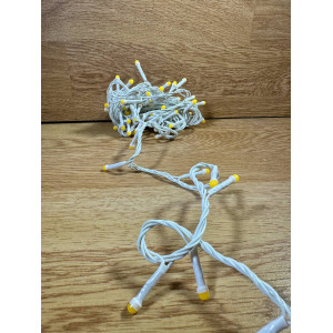 Світлодіодна гірлянда нитка 4.5 м 100 LED, 220V, 8 режимів, IP65, білий каучуковий провід, колір свічення білий. Photo 2