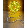 Світлодіодна гірлянда нитка 50 м, 500 LED, 220V, 1 режим, IP65, білий каучуковий провід, колір свічення теплий білий
