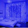 Гірлянда-штора світлодіодний дріт "Крапля роси" від мережі, 600 LED, 8х1.5 м, світло синій