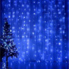 Світлодіодна гірлянда штора-водоспад від мережі 2х2 м, 240 LED, синє світло