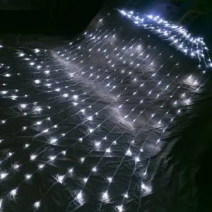 Світлодіодна гірлянда штора-водоспад від мережі 3х2 м, 320 LED, світло біле