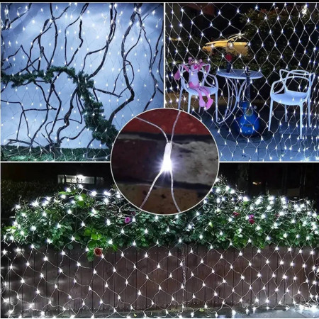 Гирлянда светодиодная "Сетка", 1.5x1,5 м, 120 LED, белый свет, от сети, IP44 