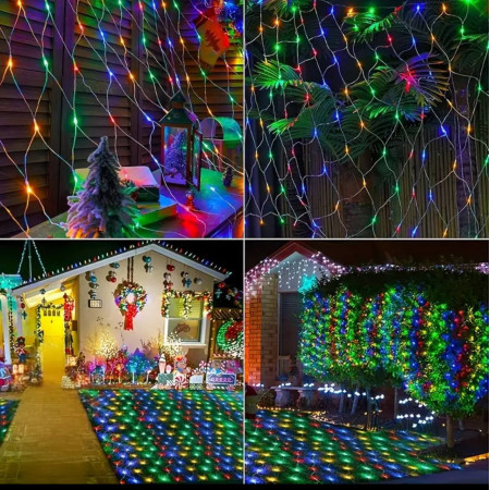 Гирлянда светодиодная "Сетка", 1.5x1,5 м, 120 LED, свет rgb, от сети, IP44 