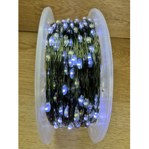 Світлодіодна гірлянда нитка "Роса" 200м, 2000 LED, 220V, 8 режимів, IP65, зелений провід, світло біле. Photo 3