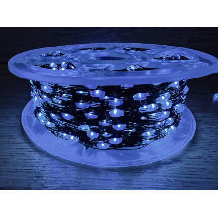 Світлодіодна гірлянда нитка "Роса" 200м, 2000 LED, 220V, 8 режимів, IP65, зелений провід, світло біле