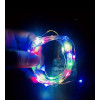 Світлодіодна гірлянда нитка Крапля роси 10 м, 100 LED, на батарейках, колір свічення rgb