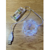 Світлодіодна гірлянда нитка Крапля роси 10 м, 100 LED, на батарейках та usb, колір свічення білий