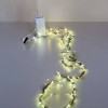 Гирлянда конский хвост роса 200 LED 2 м, 10 нитей, зеленая  проволока, от usb, цвет свечения теплый 