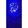 Світлодіодна гірлянда нитка 50 м, 500 LED, 220V, 1 режим, IP65, чорний каучуковий провід, колір свічення синій