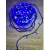 Світлодіодна гірлянда нитка 50 м, 500 LED, 220V, 1 режим, IP65, чорний каучуковий провід, колір свічення синій