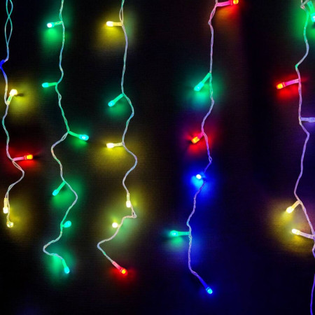 Світлодіодна гірлянда штора від мережі 3х2 м, 240 LED, світло rgb