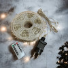 Світлодіодна гірлянда - нитка мішура, 10 м, 300 LED, 8 режимів свічення, світло RGB, IP44, срібний дріт