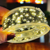 Світлодіодна гірлянда нитка "Роса" 200м, 2000 LED, від мережі, 8 режимів, IP65, зелений провід, тепле біле світло