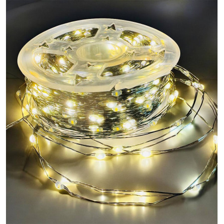 Гірлянда Крапля Роси - 100 м, тепле світіння, 1000 LED, пульт