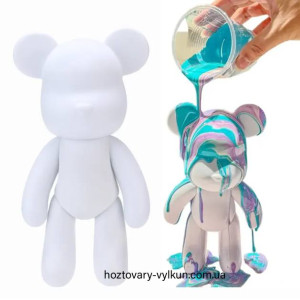 Флюїдне ведмежа Fluid Bear Bearbrick з фарбами 33 см
