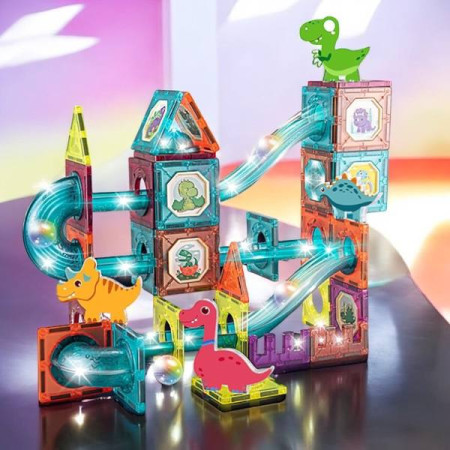 Конструктор магнітний Magnetic DIY СН1170 86 елементів з кульками Різнокольоровий