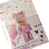 DIY конструктор 3D-пазл "Bearbrick" оранжевый/розовый - с мармуровым принтом 20×8 см