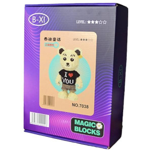 Конструктор Magic Blocks у вигляді ведмедика Тедді "I love you" 40 см. Photo 3