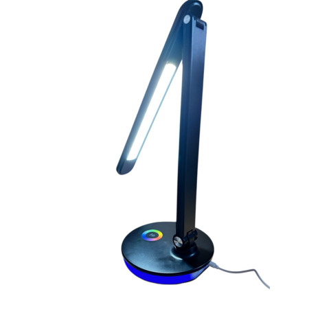 Настольная светодиодная лампа LEMANSO LMN43009 с RGB-подсветкой – 12W, черная